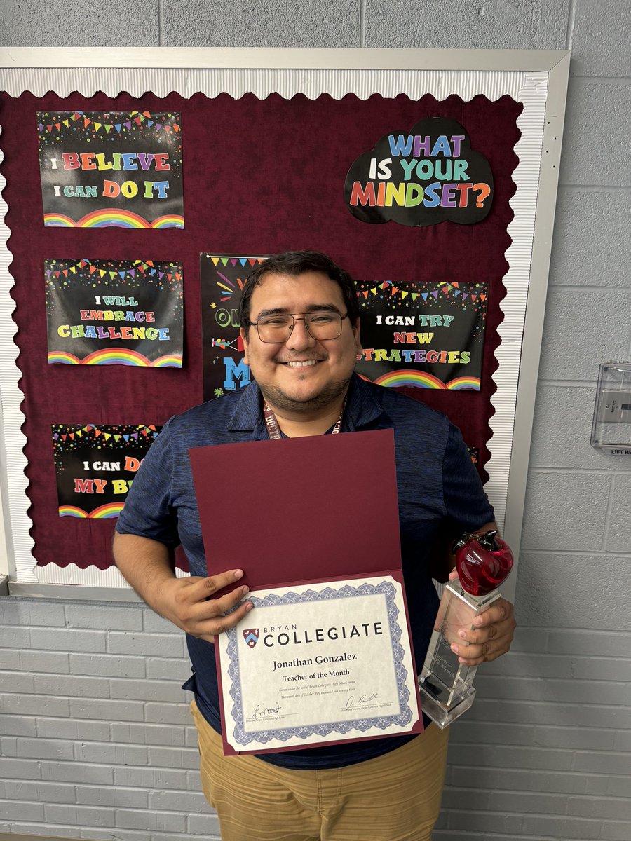 Congratulations to Jonathan Gonzalez on being our October Teacher of the Month! Thank you, “Mr. G,” for your patience and your willingness to help anyone who needs it!