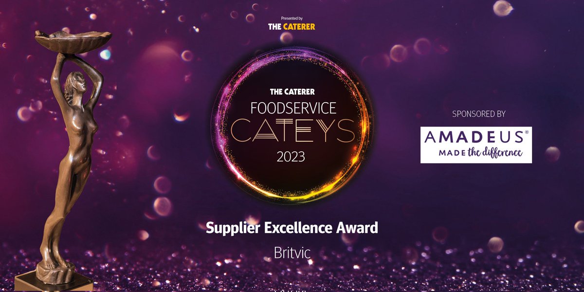 Caterertweets's tweet image. The Supplier Excellence Award, sponsored by Amadeus, goes to a “forward-thinking” drinks manufacturer – raise a glass for @Britvic #FSCateys2023