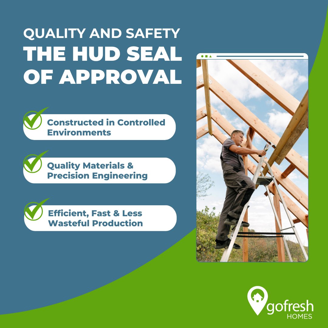 🏡 Did you know that manufactured homes are built in state-of-the-art factories using high-quality materials and precision engineering, plus are eco-friendly? 

It’s true! Want to learn more? Then drop a follow! 

#GoFreshHomes #BehindTheScenes #ManufacturedHomes