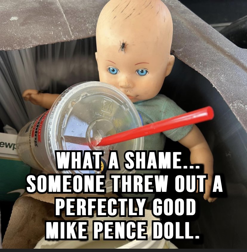 <a href="/1mayanh/">mayaNH</a> <a href="/sahilkapur/">Sahil Kapur</a> I believe it was this Mike Pence doll…that wound up in the trash shortly after, lol.