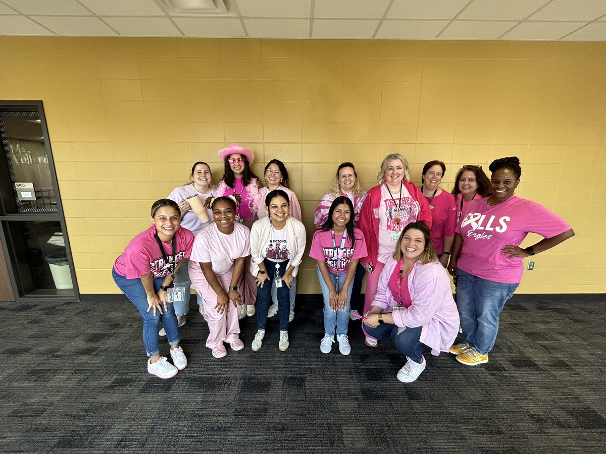 learninwithlife's tweet photo. October pink out! 🩷💖 @cyfallshs #secELA https://t.co/DOJf55ZK7F