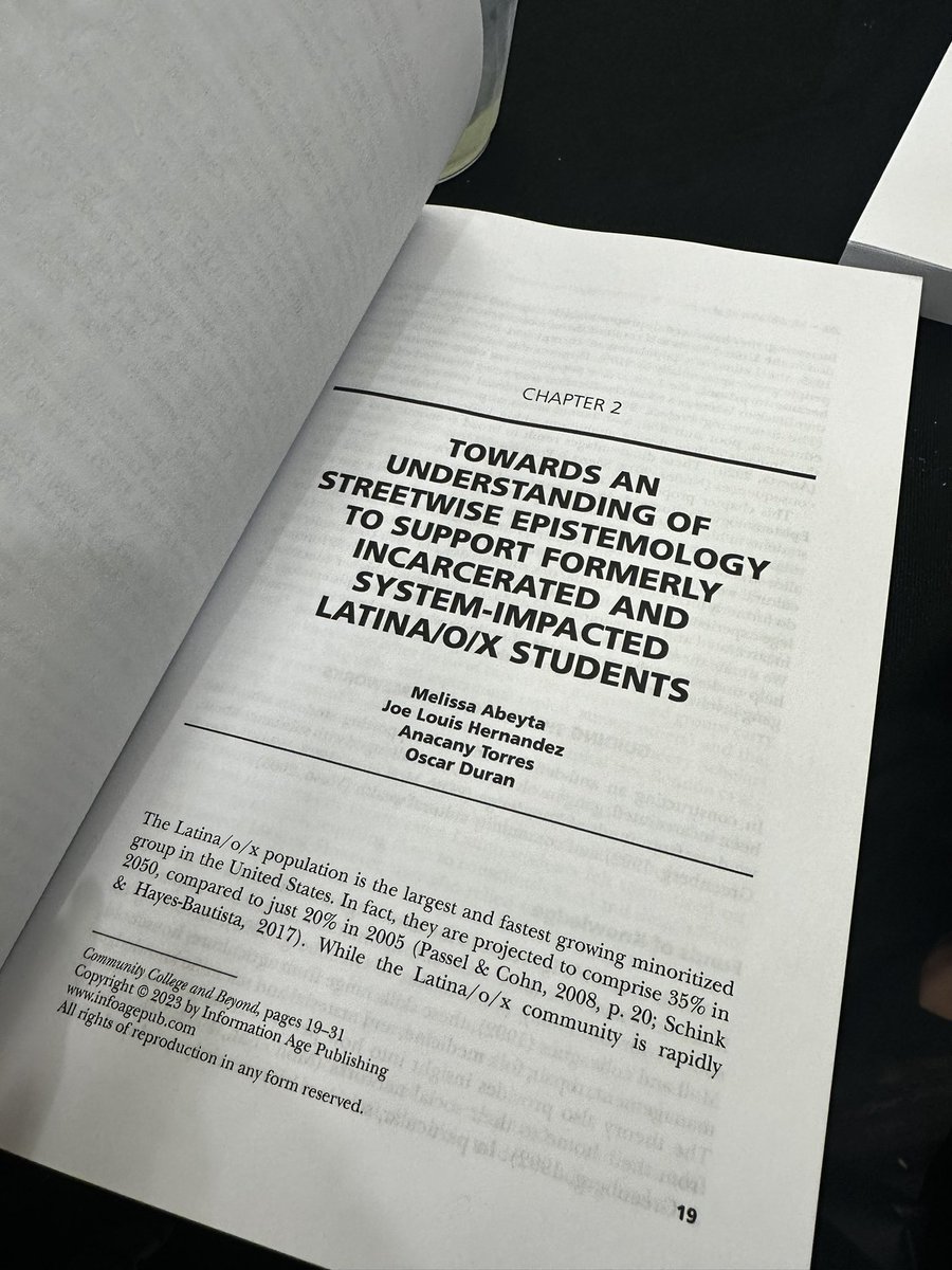 That moment when you see your first book chapter in print…

#communitycollege #formerlyincarcerated #systemimpacted
