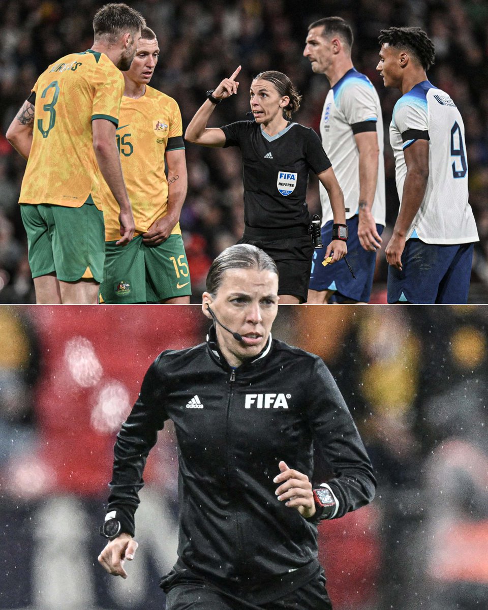 Stéphanie Frappart makes history as the first female referee to officiate a men's international match at Wembley 👏 (via IFFHS)