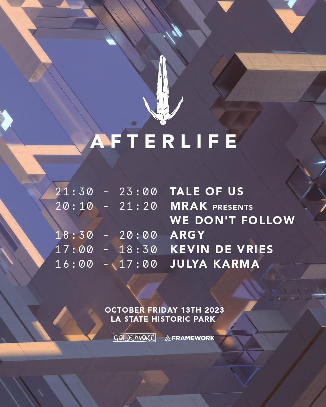 GDE on X: - AFTERLIFE LOS ANGELES EVENT MAP - Doors: 3:30pm Start Time:  4:00pm End Time: 11:00pm  / X