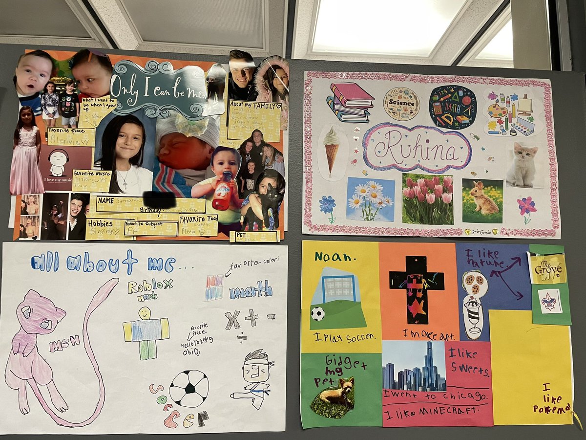 One of my favorite beginning of the year activities is to read Judy Moody as a read aloud! Then I have the kids complete the All About Me project that Judy does in the book. These are the beautiful results! #thirdgrade #iteachthird