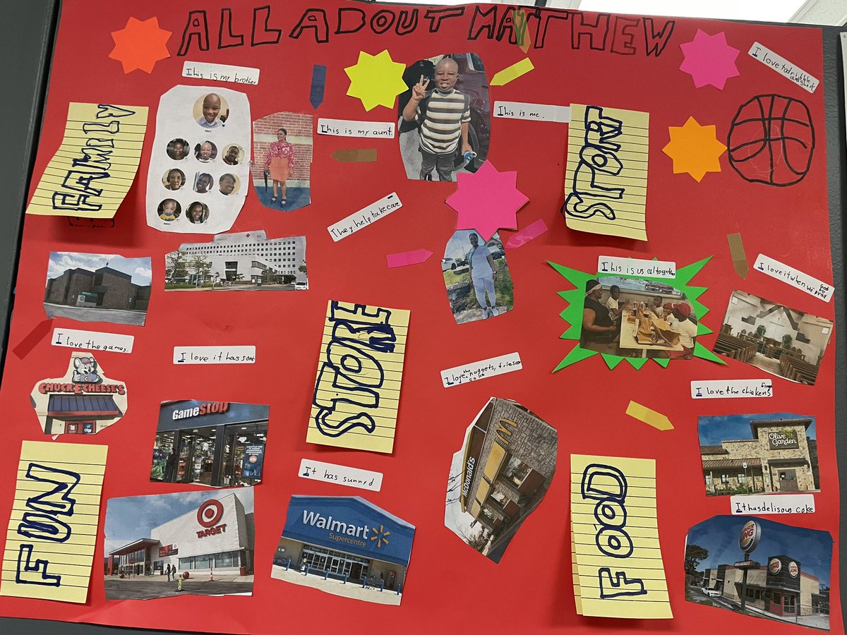 MsAkers3's tweet photo. One of my favorite beginning of the year activities is to read Judy Moody as a read aloud! Then I have the kids complete the All About Me project that Judy does in the book. These are the beautiful results! #thirdgrade #iteachthird https://t.co/ihCDtkNrCb