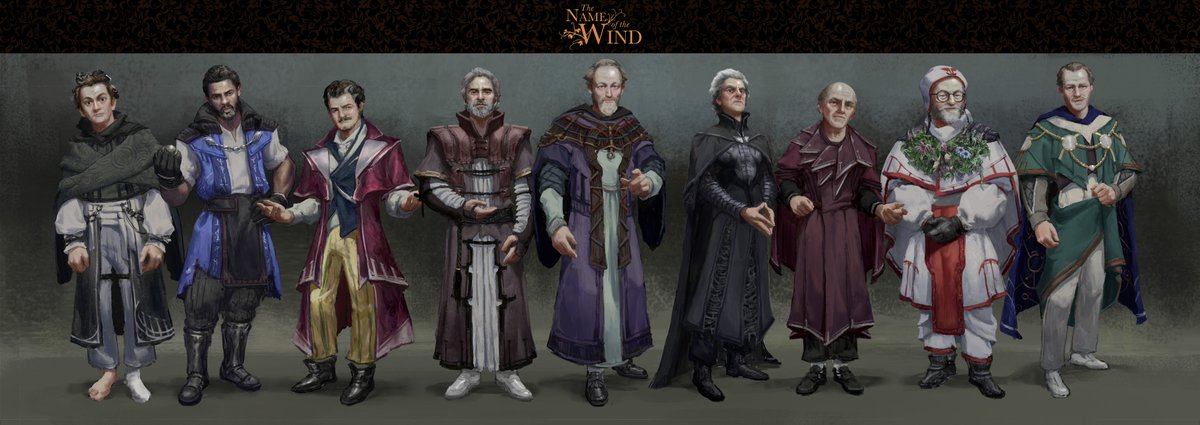 LuigiManese's tweet photo. Character Line-up for The Name of the Wind: The University Professors (1/3) https://t.co/AodIm6vcoY