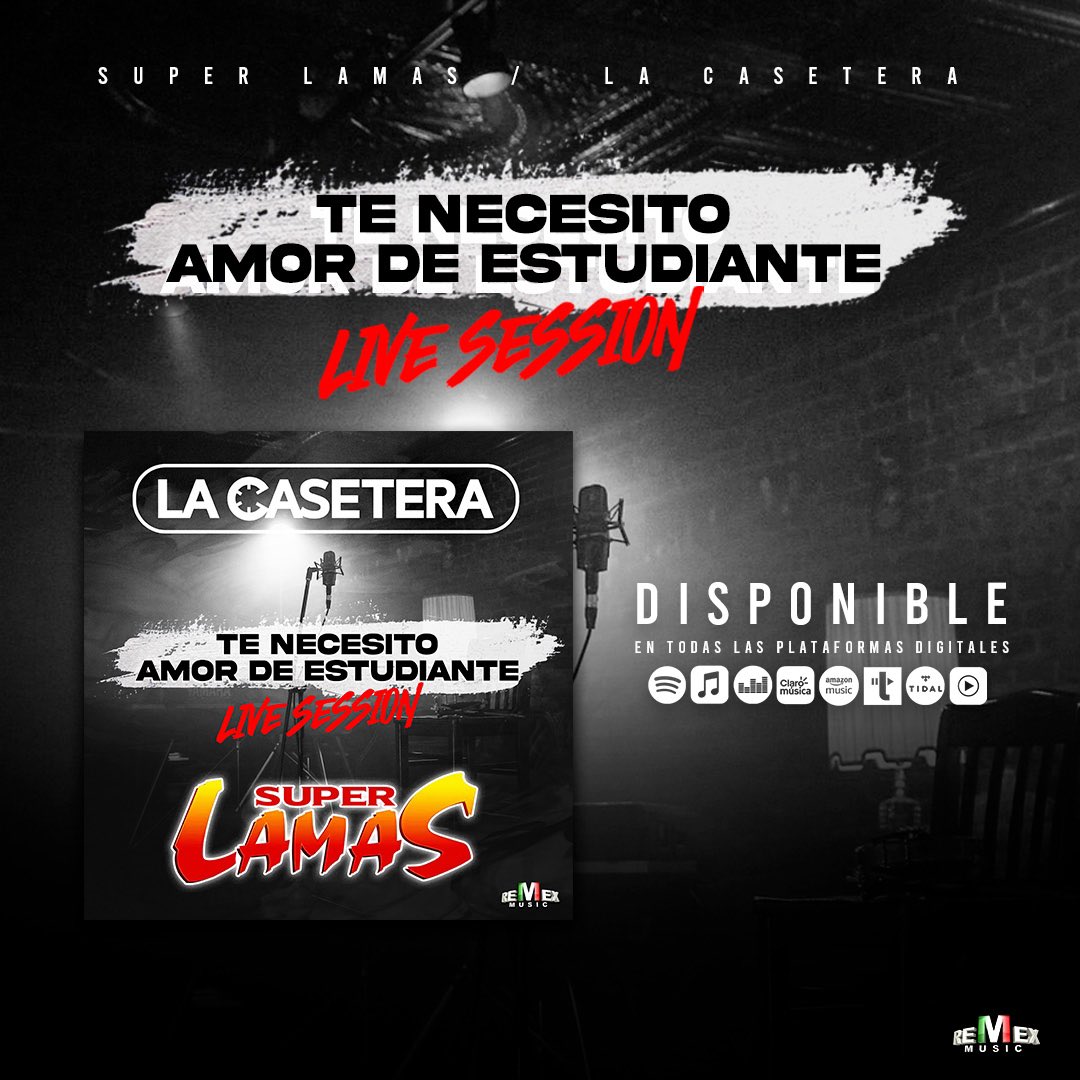 LaCaseteraMX's tweet image. Te Necesito #lacasetera feat #superlamas en vivo ya en todas las plataformas spotify.link/jvij8zuaSDb
