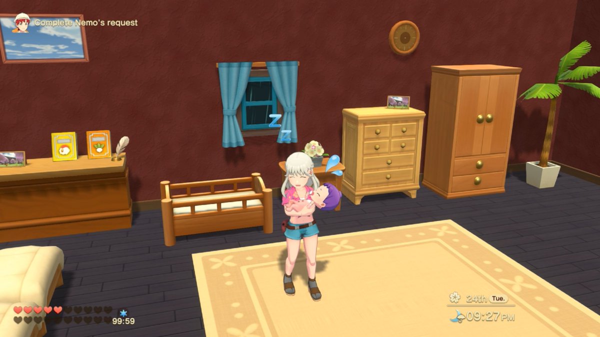 Cherubae's tweet photo. Less than a season to go until she isn't as needy... I can do this... sleep be damned... #HMAnthos #HarvestMoon https://t.co/SFc9tUDJMi