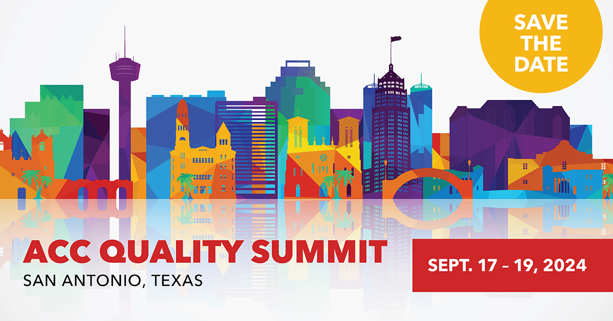 Save the 📅 for #ACCQuality24 ➡️ Sept. 17-19, 2024. See you next year in San Antonio, Texas. Stay tuned for more details: bit.ly/2YtWKlG