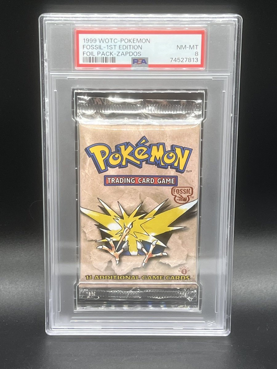 BigfootCardCo's tweet photo. Sealed graded 1st edition boosters FS! 
Fossil PSA 8s $280
Jungle PSA 9 $325
Jungle PSA 10 $480

@TattooedBST, @CardboardBanger,
@FTC_MARKET, @Poke_Shares, @HobbyRetweet https://t.co/PiRVA1znm4