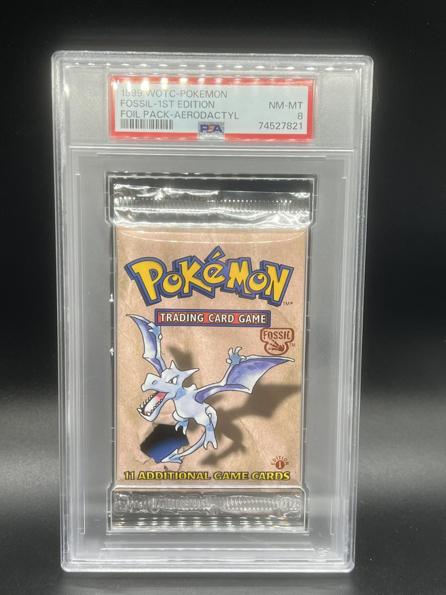 BigfootCardCo's tweet photo. Sealed graded 1st edition boosters FS! 
Fossil PSA 8s $280
Jungle PSA 9 $325
Jungle PSA 10 $480

@TattooedBST, @CardboardBanger,
@FTC_MARKET, @Poke_Shares, @HobbyRetweet https://t.co/PiRVA1znm4