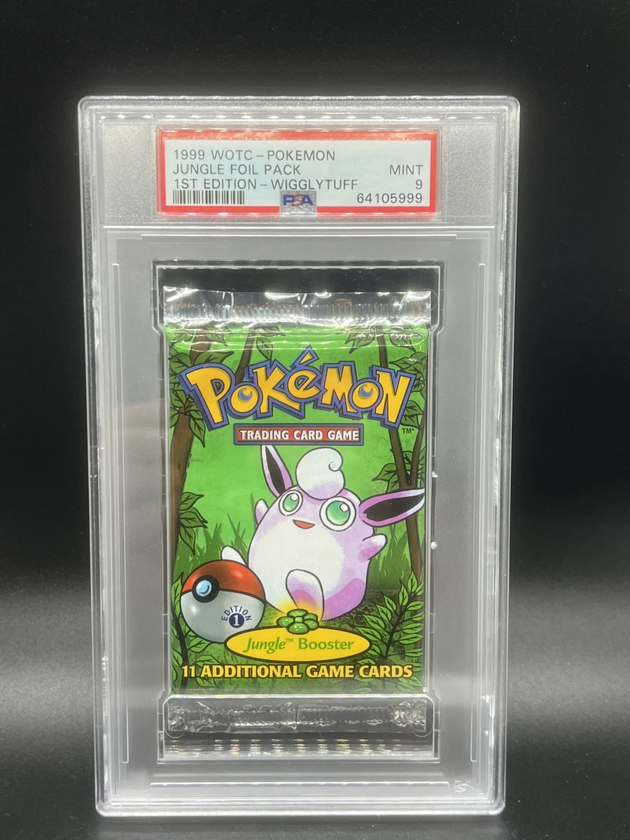 BigfootCardCo's tweet photo. Sealed graded 1st edition boosters FS! 
Fossil PSA 8s $280
Jungle PSA 9 $325
Jungle PSA 10 $480

@TattooedBST, @CardboardBanger,
@FTC_MARKET, @Poke_Shares, @HobbyRetweet https://t.co/PiRVA1znm4