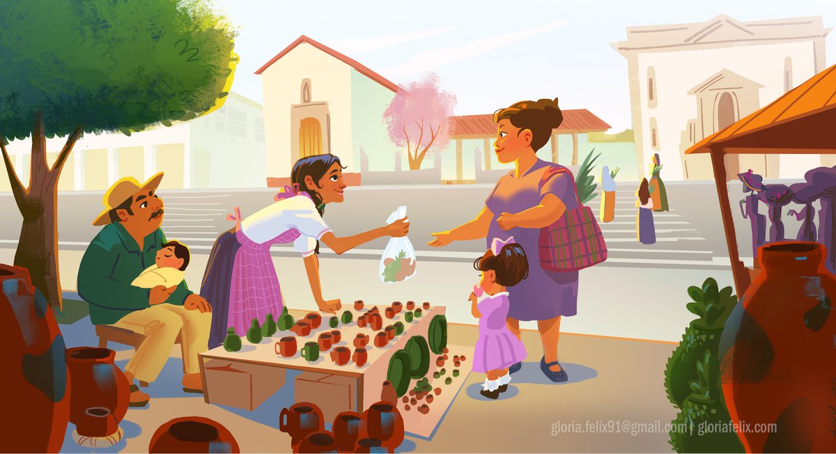 GloriaFelixArt's tweet photo. Hola #latinesCreate / #latinxsCreate 🙌🏽💞

I'm Gloria Felix a purepecha-indigenous children's books illustrator, vis dev artist and art professor from Mexico. 🔥 
Portfolio: https://t.co/OP1ofEFOj8 https://t.co/9VRX2AxSmP