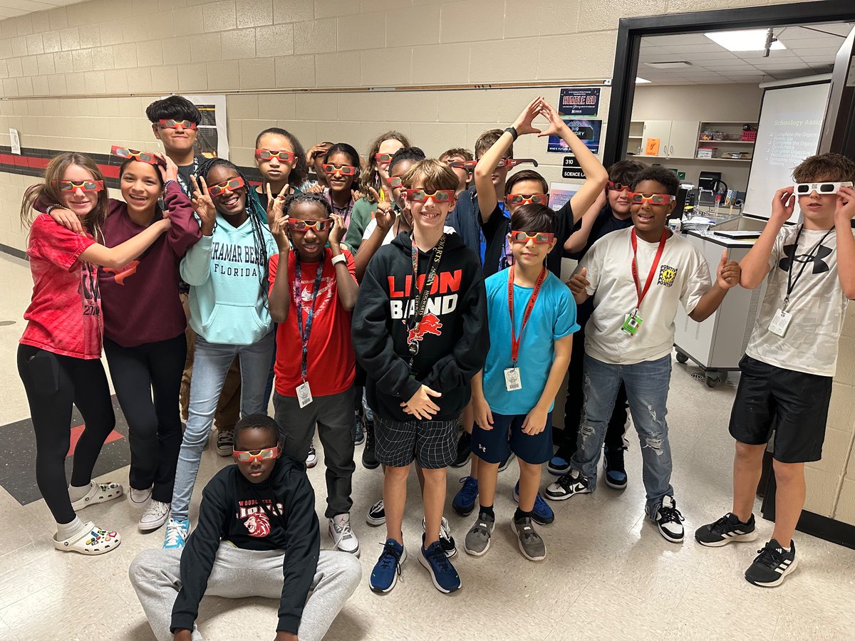 Thank you to Ms. Woodard from <a href="/NASASTEM/">Broken Link</a> for sending us these glasses! We are ready to experience the Solar Eclipse tomorrow! <a href="/HumbleISD_WMS/">Woodcreek Middle</a> <a href="/WMSSTEM_23/">WMS STEM</a> #BeELITEWMS