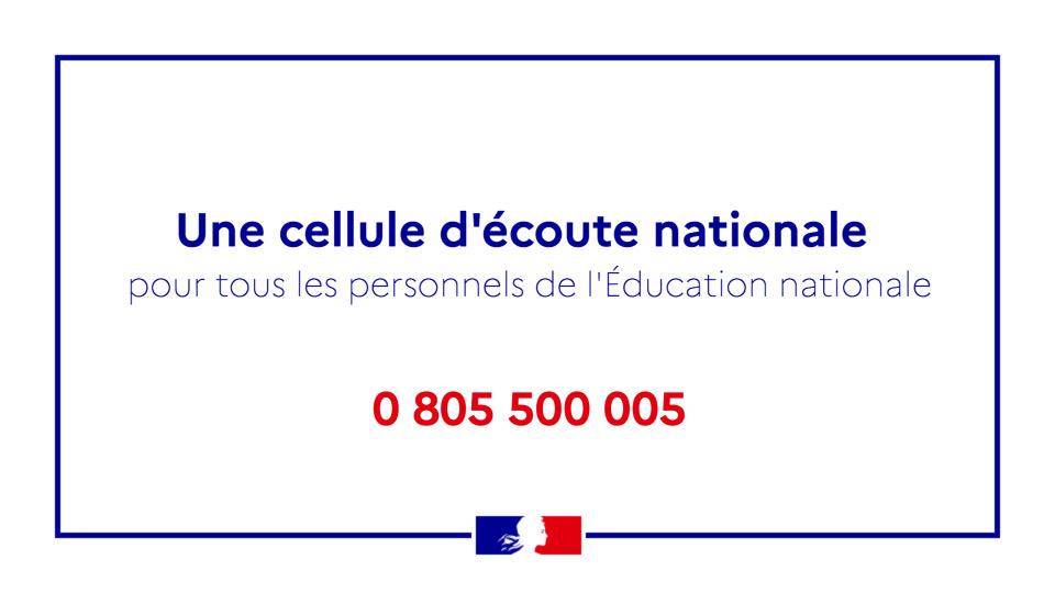 Après l'attaque terroriste à Arras, un dispositif national d’écoute et de soutien psychologique est mis en place par la MGEN en partenariat avec @education_gouv pour tous les personnels de l’Éducation nationale. 📞 0805 500 005 | 24h/24 et 7 jours sur 7