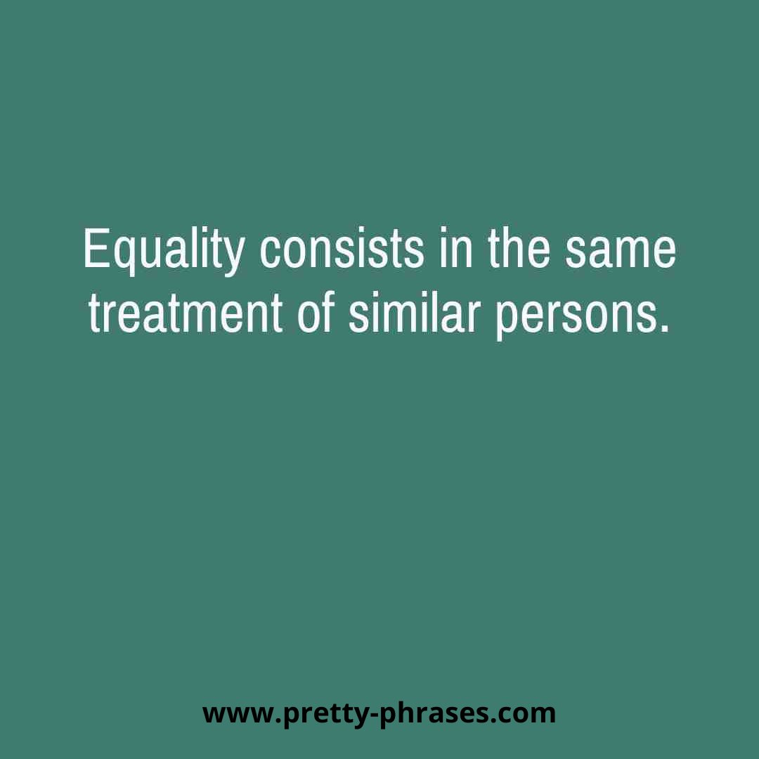 pretty_phrasess's tweet photo. Equality consists in the same 
 treatment of similar persons. 
.
👉👉 https://t.co/FlZeWMUOvy 👈👈
#quotesdaily #quotesgram #quotelover #wordsoftheday #quotes #quote #inspirationalquotes https://t.co/JsMZJTlrE2