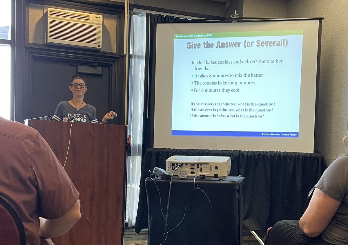 Always appreciate the messages and teacher moves from <a href="/MFAnnie/">Annie Fetter</a>  |<a href="/nwmathconf/">Northwest Mathematics Conference</a> #NWMC2023