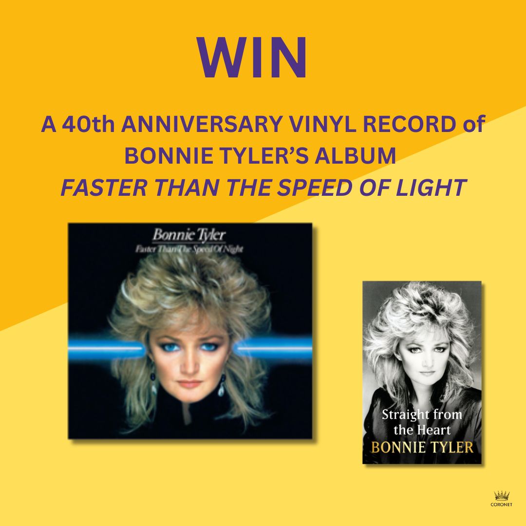 *BONNIE TYLER RETWEET COMPETITION*

Thanks to the kind folk at Hodder and Sony, in celebration of #StraightFromTheHeart, we have TWO Bonnie Tyler vinyl records to give away!

To be in with a chance

-FOLLOW us
-RETWEET this

Ends Sat 14th, 8pm; 2 winners chosen at random. UK only