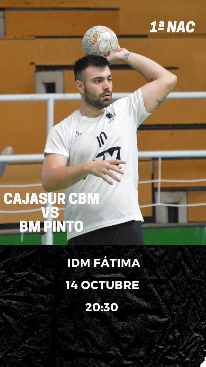 ⚔️ #GameDay   
El @FundCajasur CBM busca su tercera victoria para seguir imbatido en Fátima

🏆 1ª NAC (5ª jornada)
🕣 20:30
🆚 <a href="/balonmanopinto/">BM Pinto</a> 
🏟️ IDM Fátima
📺 youtube.com/@cordobadebalo…

#OrgulloGranate