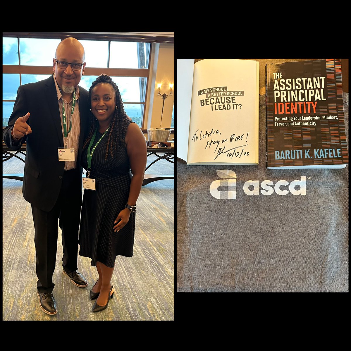 Honored to have met @PrincipalKafele 
who set leaders on fire at the #ASCDLeadershipSummit Reminding us that we are the number ☝🏾determinants of the success or failure of our students  so our WHY must be personal 🙌🏾