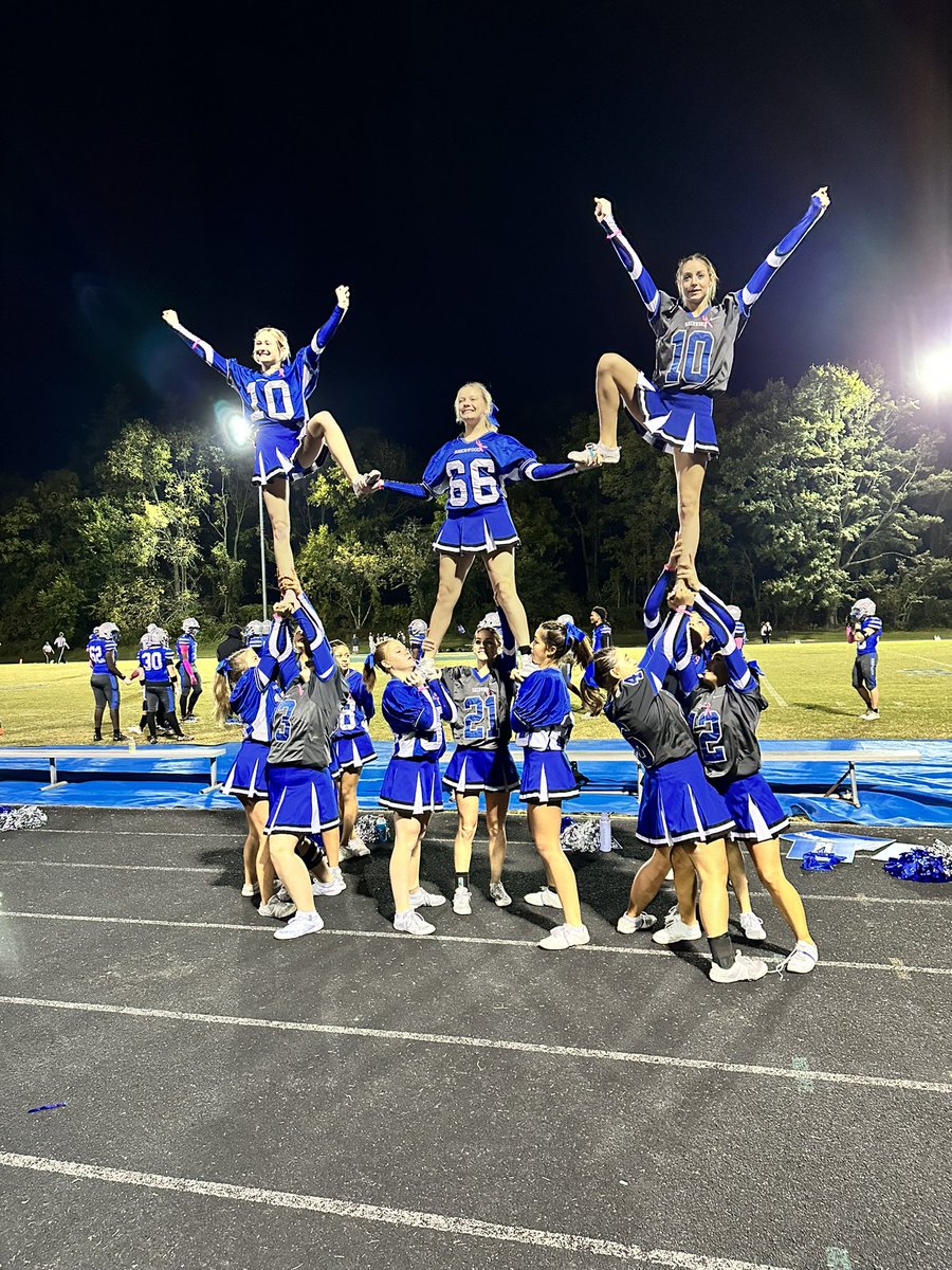Warrior cheerleaders pumping up the crowd! Thanks for the support ladies