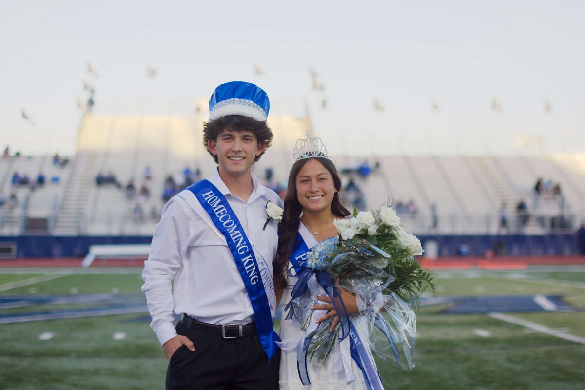 Congratulations to your 2023 Homecoming King and Queen, Zane Becker and Emma Hoang ✨