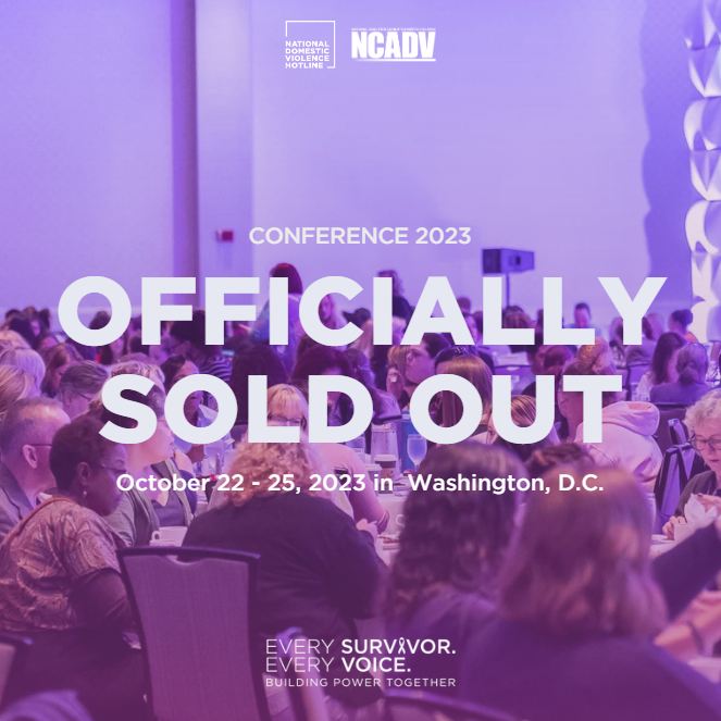 sj_action's tweet photo. #DVConference2023 is SOLD OUT! 💜 We can't wait to spend October 22nd - 25th with you in connecting survivors, advocates, and allies nationwide to each other in uplifting domestic violence survivors!
#DVConference2023 #EverySurvivor #EveryVoice #BuildingPowerTogether
#EndDV https://t.co/H1OLfw9PoM