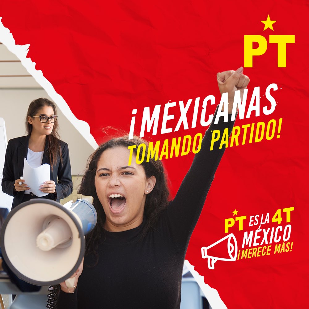 Que nuestra voz suene más fuerte que nunca, ¡juntas por un México de oportunidades para todas y todos!   #MéxicoMereceMás #PTesLa4T #MexicanasTomandoPartido