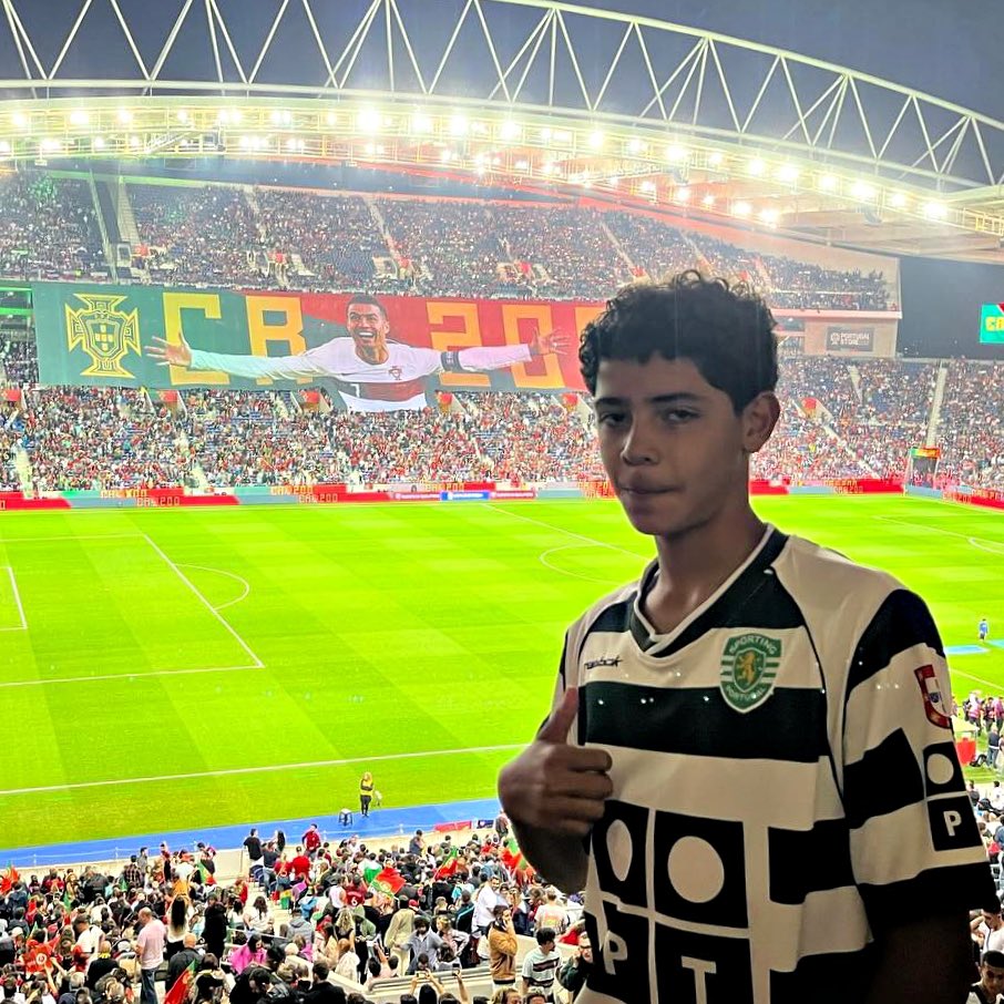 Cristiano Ronaldo Jr. Enthralled by Massive '200' Tifo Dedicated to His
