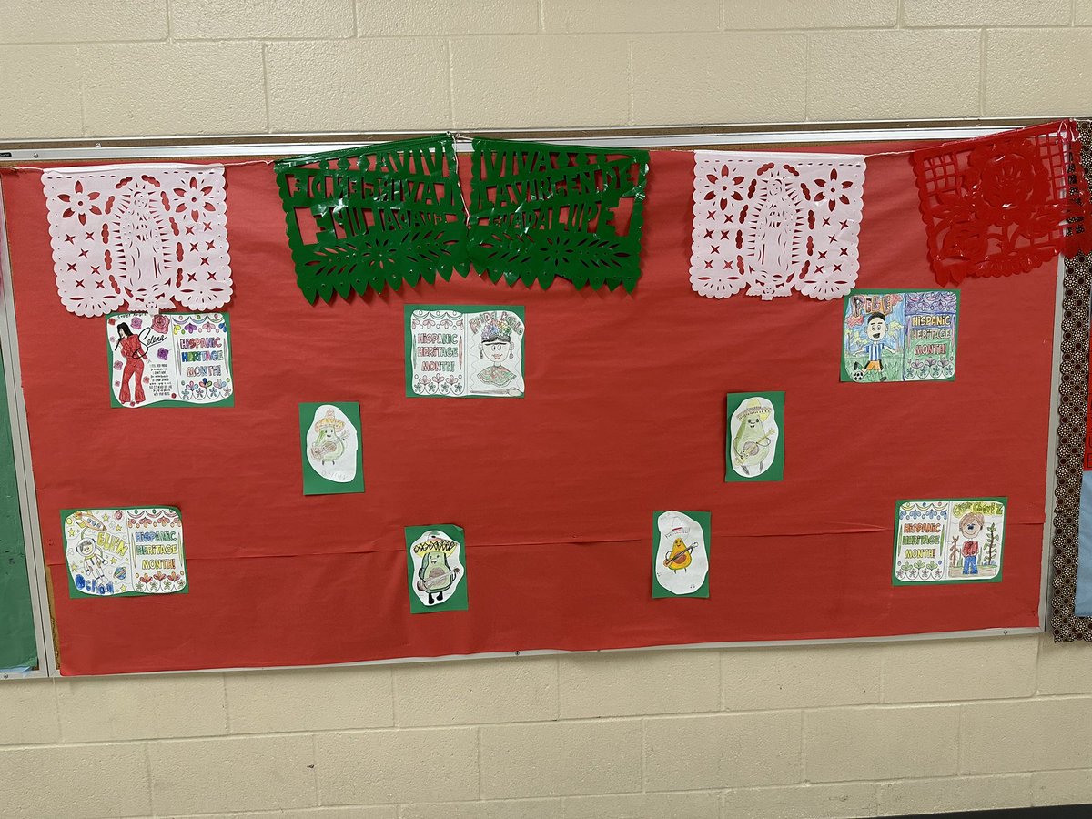 DrMoon2024's tweet photo. The halls at Cub Country splashed with Hispanic Heritage Celebration visuals and artifacts. @crenshawcubs Part 5 https://t.co/zJX0uECxO8
