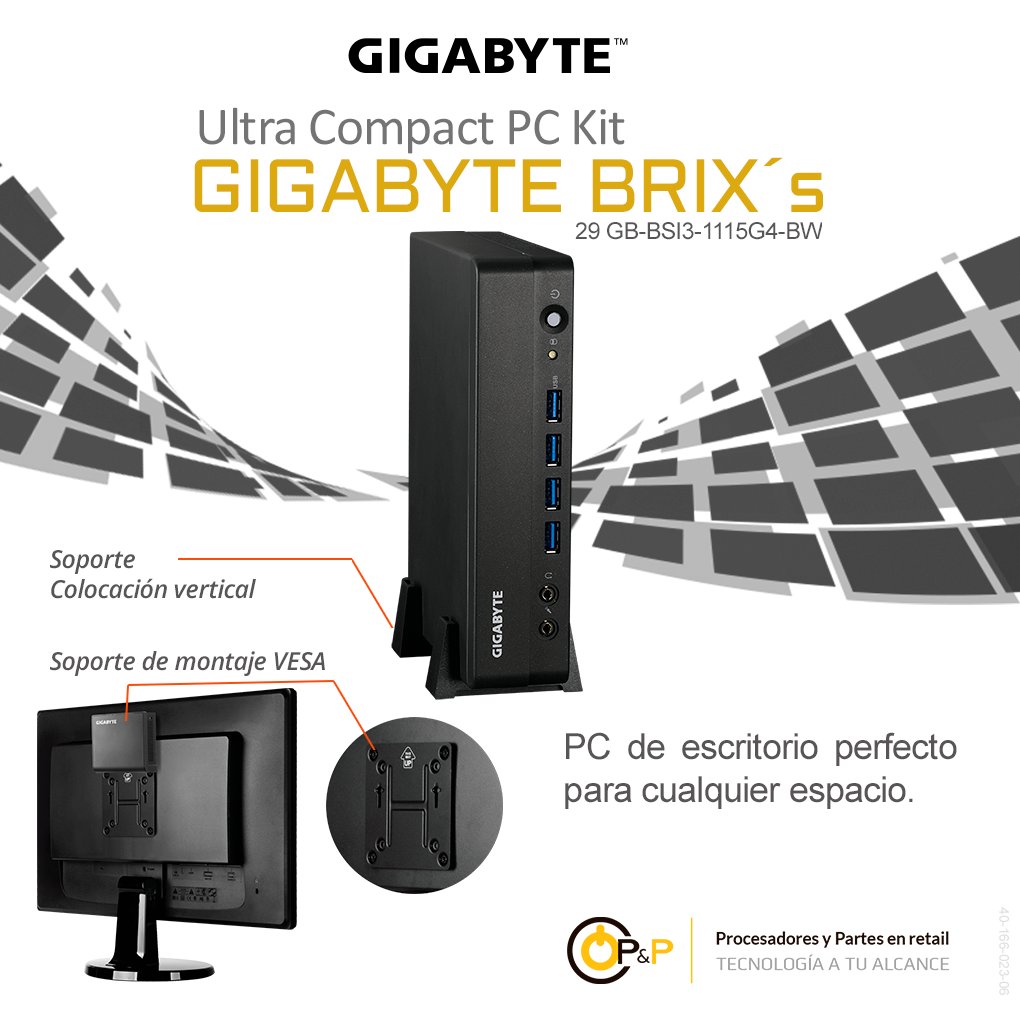 somospypr's tweet image. 𝗣𝗖 𝗱𝗲 𝗲𝘀𝗰𝗿𝗶𝘁𝗼𝗿𝗶𝗼 𝗽𝗲𝗿𝗳𝗲𝗰𝘁𝗼 𝗽𝗮𝗿𝗮 𝗰𝘂𝗮𝗹𝗾𝘂𝗶𝗲𝗿 𝗲𝘀𝗽𝗮𝗰𝗶𝗼
Brix´s mini PC-Kit  | 29 GB-BSI3-1115G4-BW
·
👉Consulta precios por volumen con tu ejecutivo de ventas.
·
📨 bit.ly/PyP_Suscribete…
·
#pyp_gigabyte  #Mini_PC