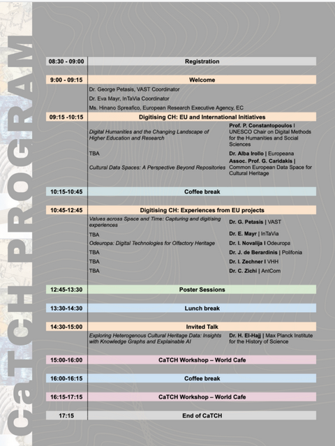 projectVAST's tweet photo. 📢CaTCH Conference program announced‼️
Capturing the IntAngible of #CulturalHeritage
Join the VAST project in Maribor, Slovenia and online on Monday 23 October 2023.
https://t.co/UPxpv9D9a5 https://t.co/acO11hF9ax