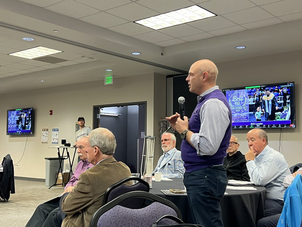 steven_esq's tweet photo. @WeberStateU ‘s National Advisory Council, chaired by @CraigTrewet , held its fall meeting today covering topics from President @BradLMortensen’s university update, the new division of Student Access and Success led by Vice President @jessoyler, https://t.co/lglMO2H2ht