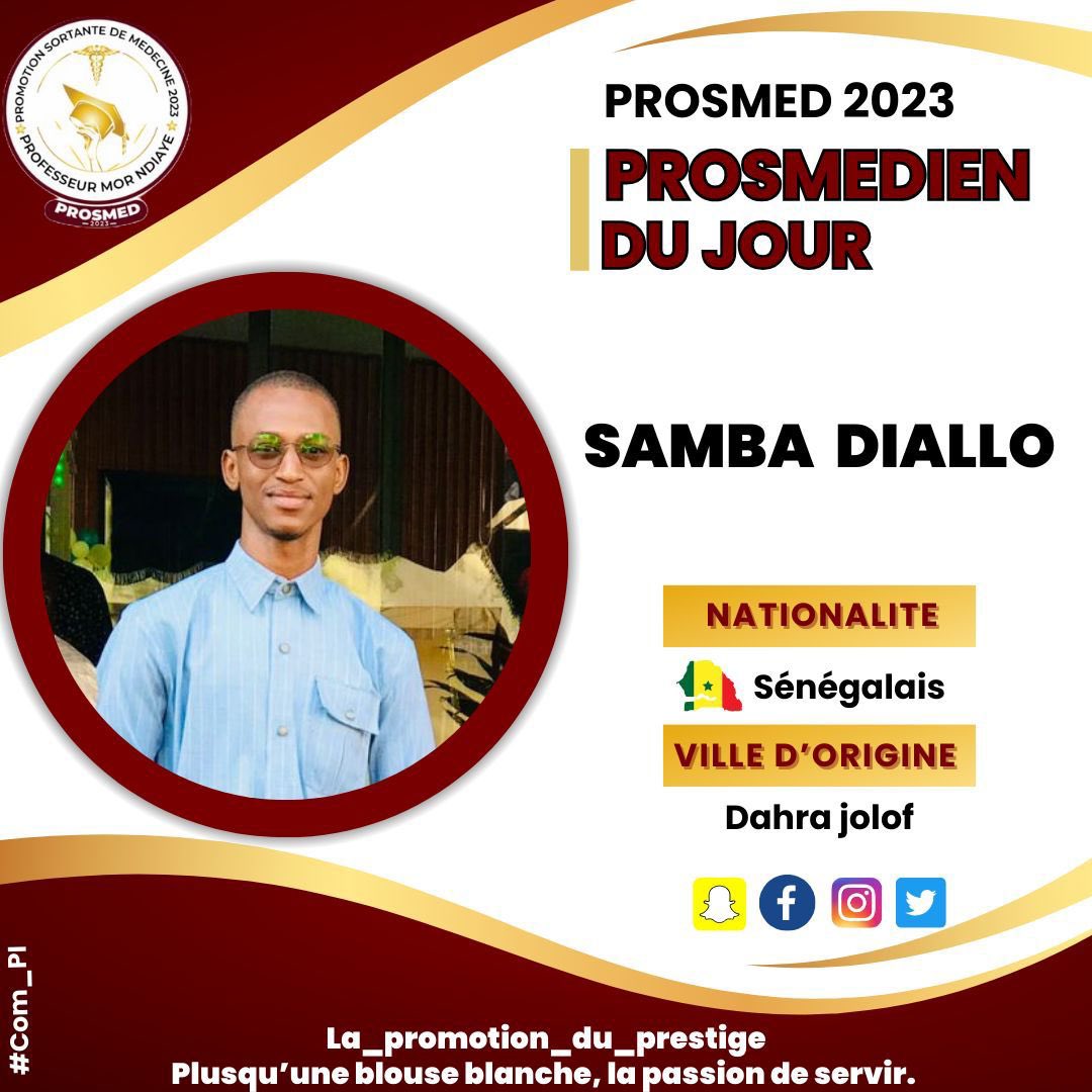 prosmed2k23's tweet photo. Bonsoir 🙌🏽
Retrouvez aujourd’hui dans la rubrique  prosmedien du jour le profil d’un jeune DR qui nous vient de dahra djolof un  psychanalyste assez fou 😂 incroyablement passionné et un grand leader 🫡👏🏽.

https://t.co/e1rdNewGLR

https://t.co/7TfXIFLbNw https://t.co/ucq2dN57B5