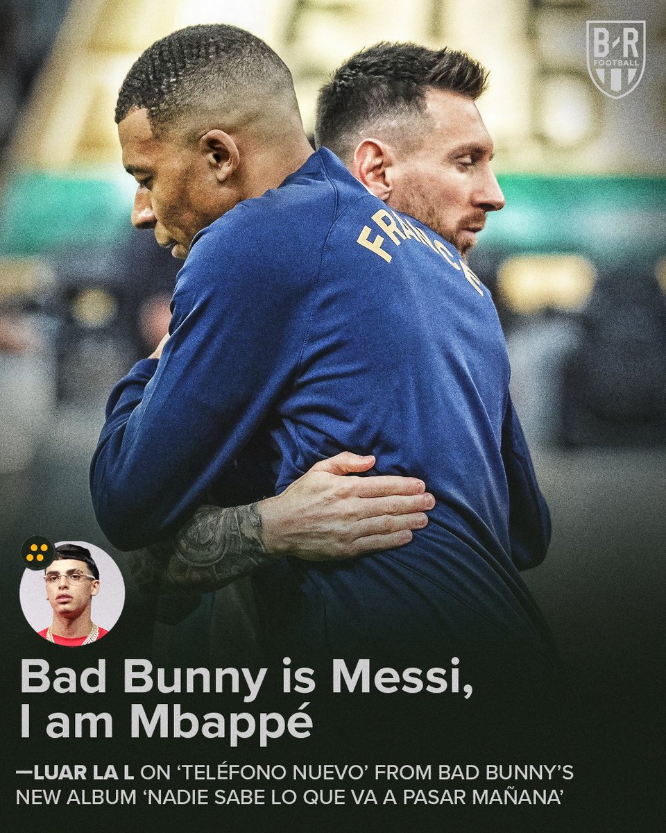 brfootball's tweet photo. Plenty of shoutouts for Leo Messi on Bad Bunny's new album 🎤 https://t.co/RtzNTLl4W8
