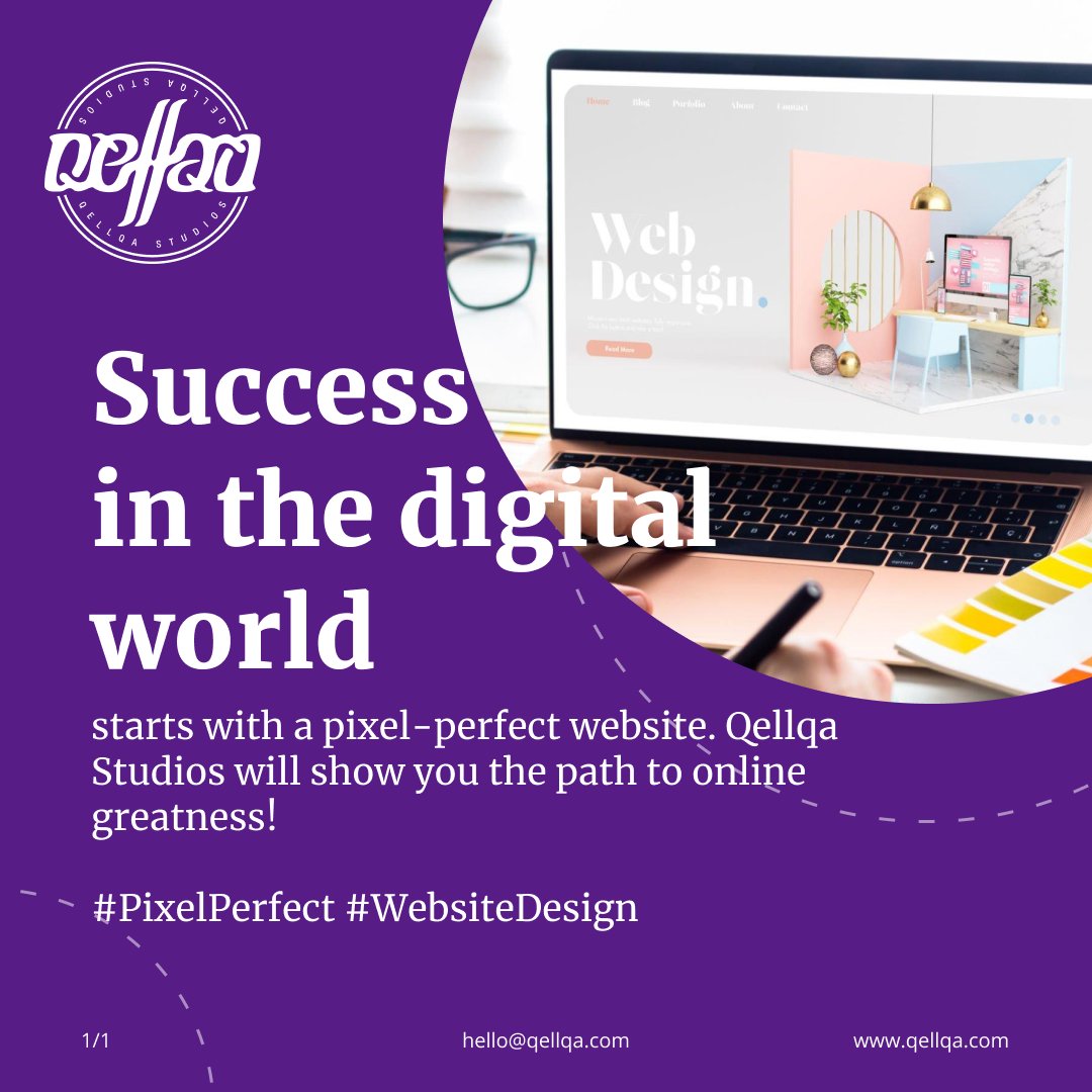 QellqaStudios's tweet photo. Success in the digital world starts with a pixel-perfect website. We will show you the path to online greatness! 

Éxito en el mundo digital comienza con un sitio web con píxeles perfectos. ¡Te mostraremos el camino hacia la grandeza en línea! 

#PixelPerfect #WebsiteDesign https://t.co/Ch5g8QLZlB