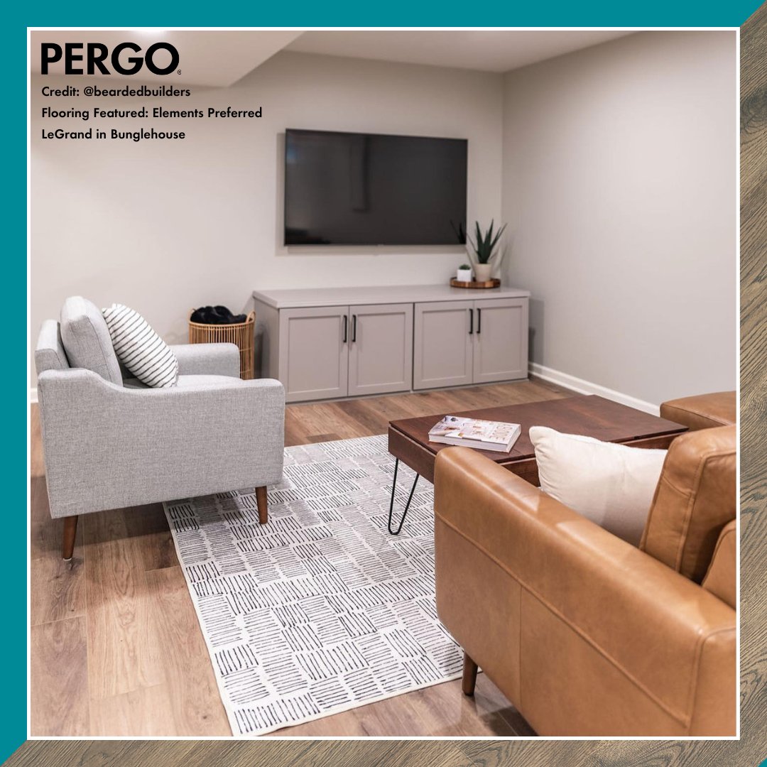 pergo's tweet image. The @beardedbuilders transformed this #basement into a beautiful and functional space, where the family can live boldly together.

💻: bit.ly/3Fd0cpR

#Pergo #Elements #laminate #laminatedwood #WetProtect #basementreno #renovation #transformation