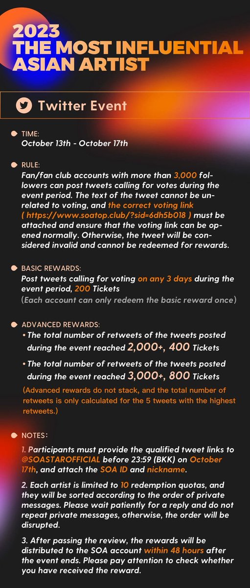BeckyIndonesia's tweet photo. [ Twitter Event #SOA Day 2] 13 - 17 October 2023

Angels let's go Vote #Beckysangels as "2023 The Most Influential Asian Artist"

🔗 https://t.co/b7hdpDXBwI

🎯 Post tweets for voting 3 days = 200 Tickets
🔄 2,000 = 400 Tickets
🔄 3,000 = 800 Tickets
 
#Beckyindonesia https://t.co/GL091InyNi