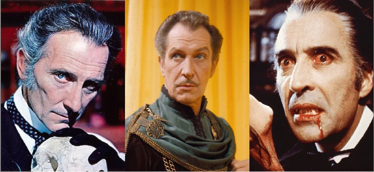Peter Cushing, Vincent Price, and Christopher Lee #friendship
