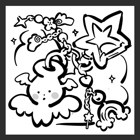 working on some matching stickers :-) ive been obsessed with cluttered beadwork lately 