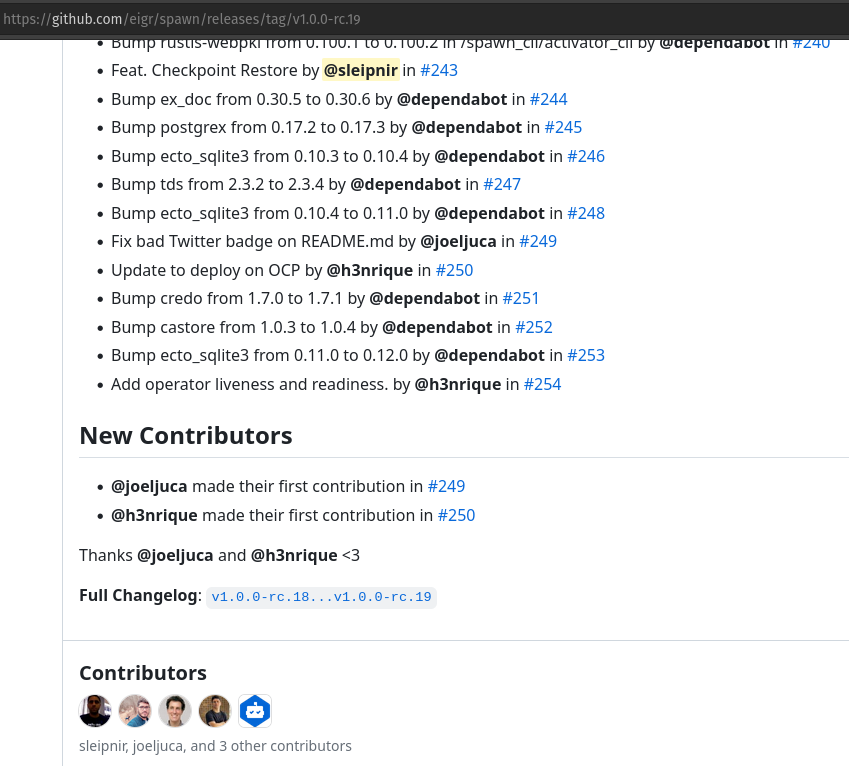 sleipni_r's tweet photo. New Spawn Release with new contributors comming.
https://t.co/2NqEYYjYJX
#thanks #weBeamTogether #eigr #eigrspawn #serverless #durablecomputing https://t.co/3GFXOjlZab