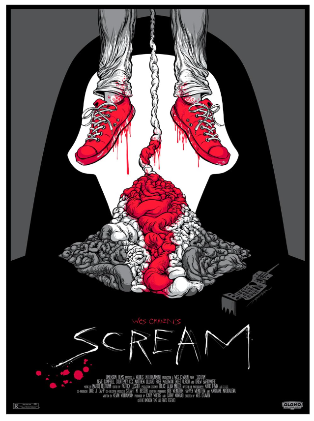 inhorrorwewatch's tweet photo. On this Day in History - Scream was released! 

#horror #HorrorCommunity #scream #horrormovie #posterdesign https://t.co/GBgWKZZ7zA