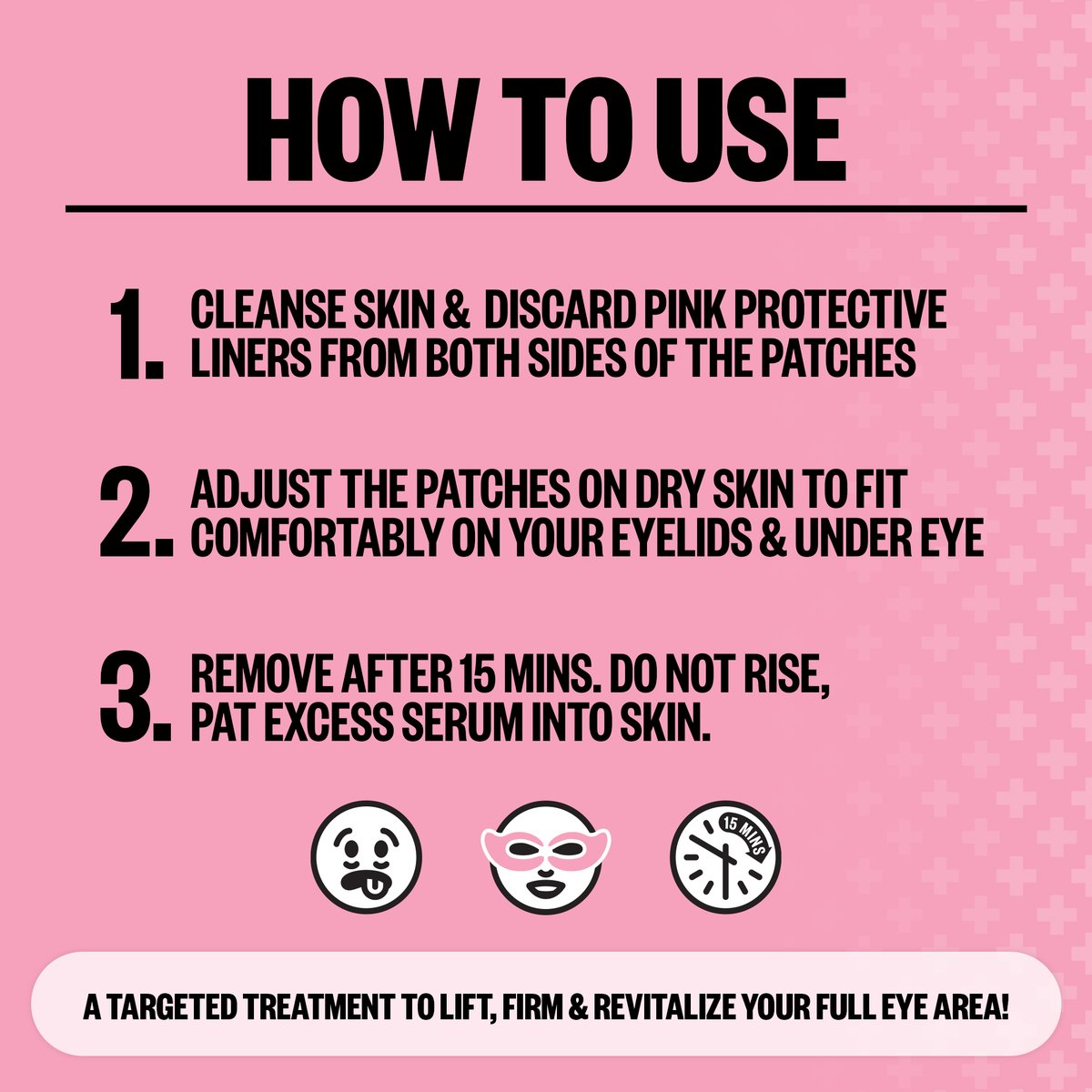 Adding our Retinol Eye Lift Patches to your routine is easy as 1, 2, 3! 😍

Put your questions about them below! 👇