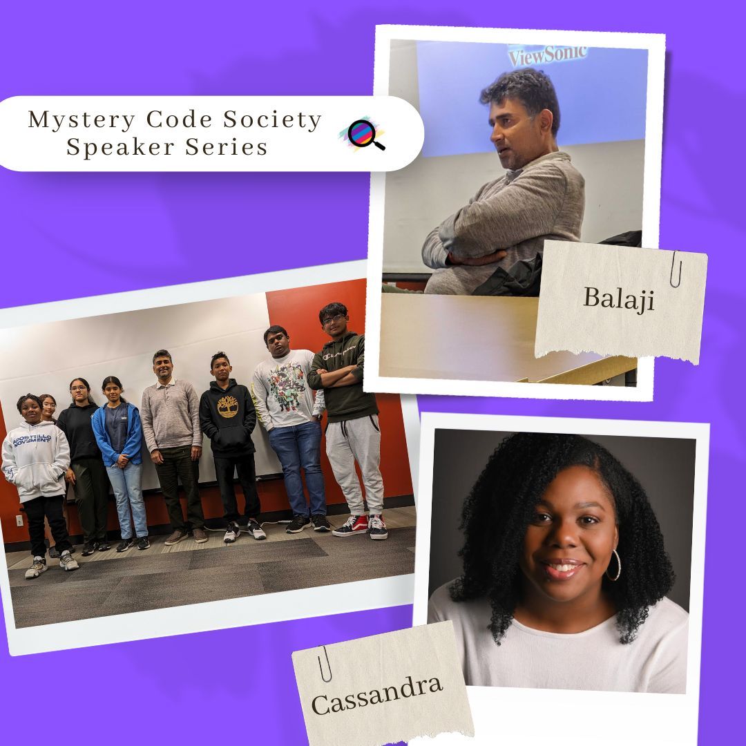 We are excited to introduce our speakers for our iOS Mobile App Development class Balaji Veeramani and Cassandra Johnson! Both speakers shared their incredible journey into tech with our budding coders. Thank you to Balaji and Cassandra for sharing their story with our students!