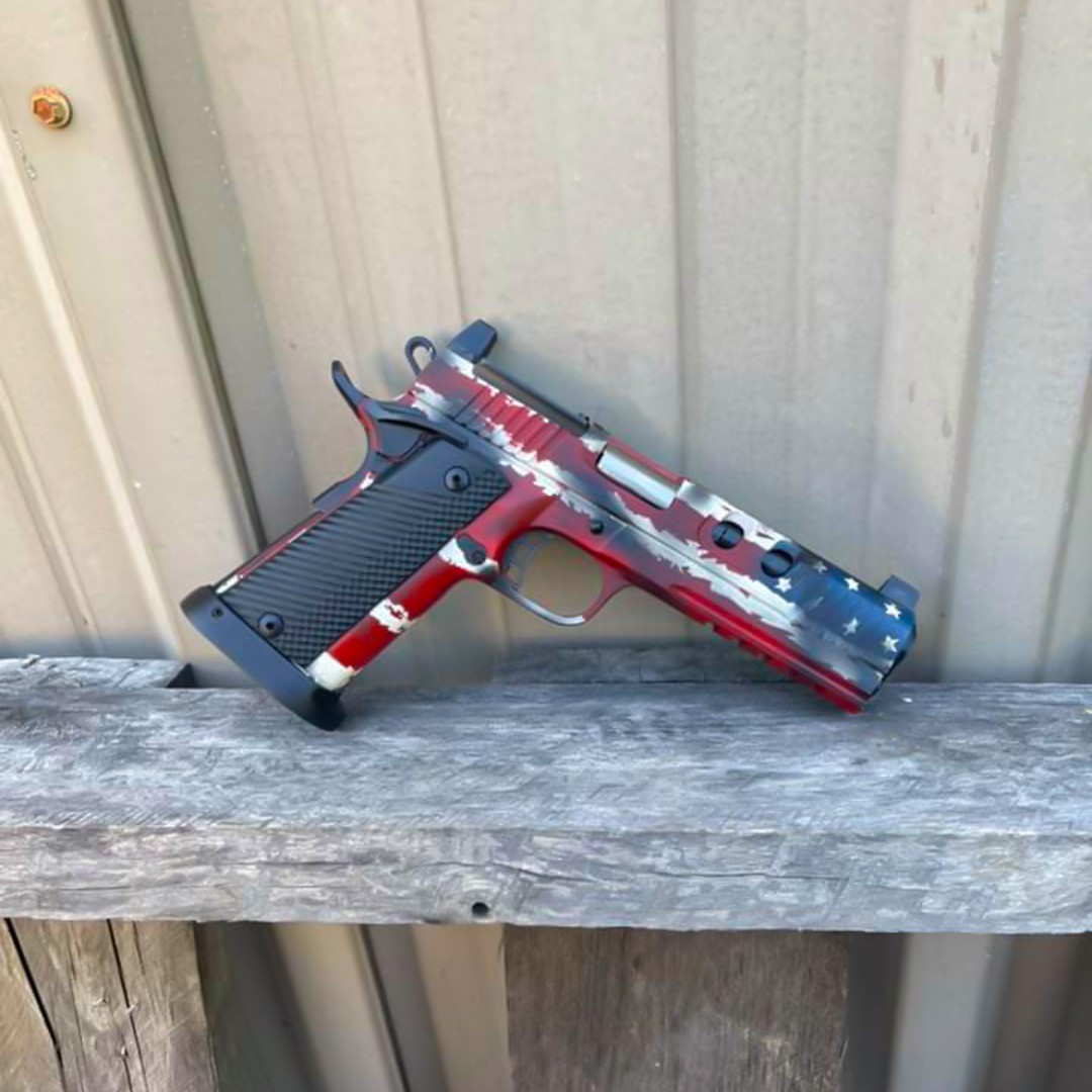 Bradamick77's tweet image. Why blend in when you can stand out? Customize your firearm with our unique Cerakote patterns! 🔥 #FirearmCustomization #cerakote #certifiedapplicator #amicksgunshop