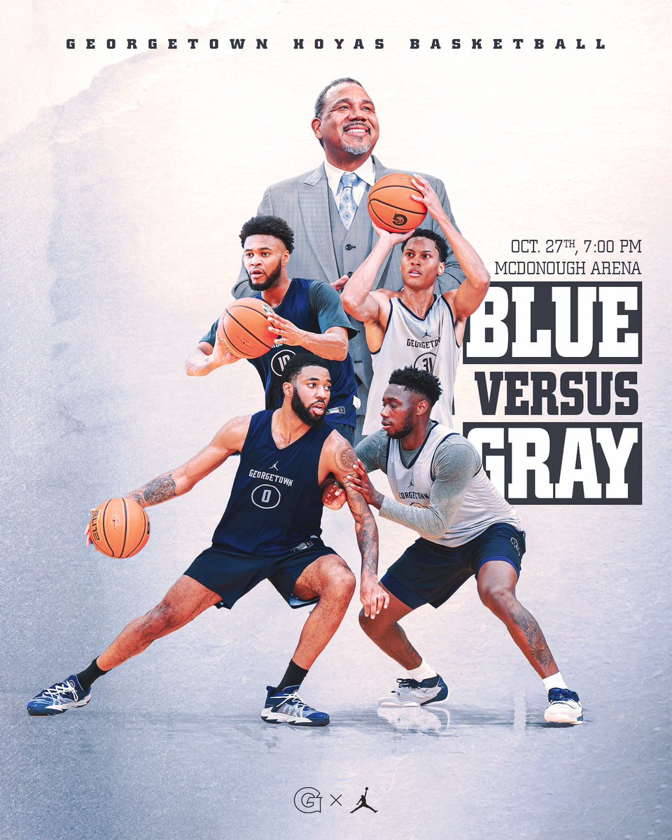 THIS ONE’S FOR THE STUDENTS! Hoya Students - join us at McDonough Arena on Friday, October 27 for the Blue vs. Gray Scrimmage at 7 p.m., doors open at 6:30 p.m. We cannot wait to see you - the first 1,000 students get a FREE t-shirt‼️ #HoyaSaxa