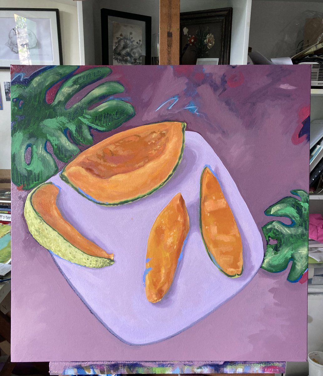 XLaurinX's tweet photo. Esto va así… 

•
•
#studioviews #oilpainting #artcollectors #stilllife #naturalezamuerta #contemporaryart https://t.co/ZDQBDtVwpy