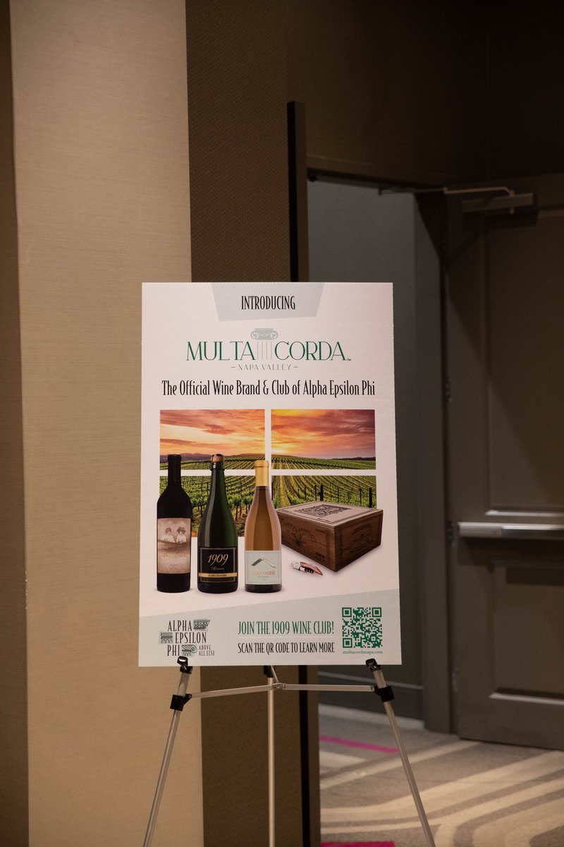 multacordanapa's tweet image. Remember the cheers and laughter at the AEPhi 2023 Convention? Our Multa Corda Napa Valley wines took center stage, and the memories still warm our hearts. Sign up for the 1909 Wine Club and be part of our journey! 🥂🌟  

#MultaCordaNapaValley #AlphaEpsilonPhi #AEPhi