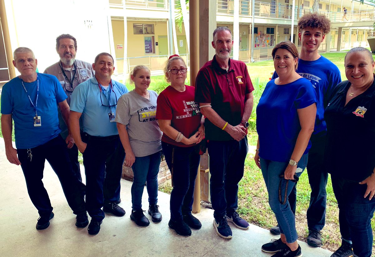gators2241's tweet photo. Congratulations 🎉 to our hardworking custodians for PASSING the audit this week! Thank you for all you do at Rockway Middle School! 
FALCON FAMILY PRIDE! 🦅🌟 https://t.co/ssSNeuBAxp